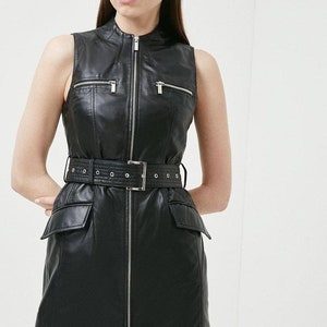 Moschino Leather Dress - Etsy UK