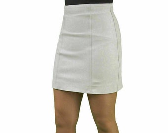 80s white leather skirt discount