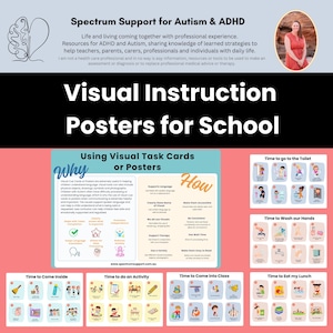 Inclusief instructies voor klasbeheer Stap voor stap Visuele dagelijkse routine Visuele signaalkaarten Communicatie-ondersteuning ADHD Autismespectrum
