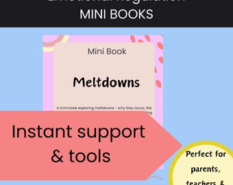 Meltdown Mini Book - Emotional Support for Anxiety, ADHD, Autism, Dyslexia - for Parents, teens, teachers, therapists, self help and carers