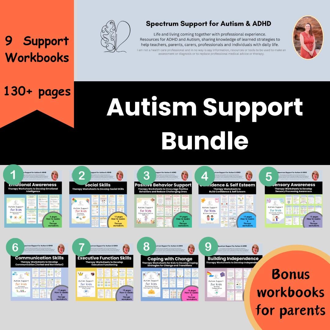 Autism Support Bundle for Kids to Understand Their Autism & Build ...