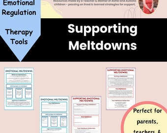 Meltdown Management Poster: Emotional Regulation & Coping (Digital Download)