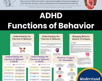ADHD Behavior Cheat Sheets: Understand & Support Kids (Digital Download)
