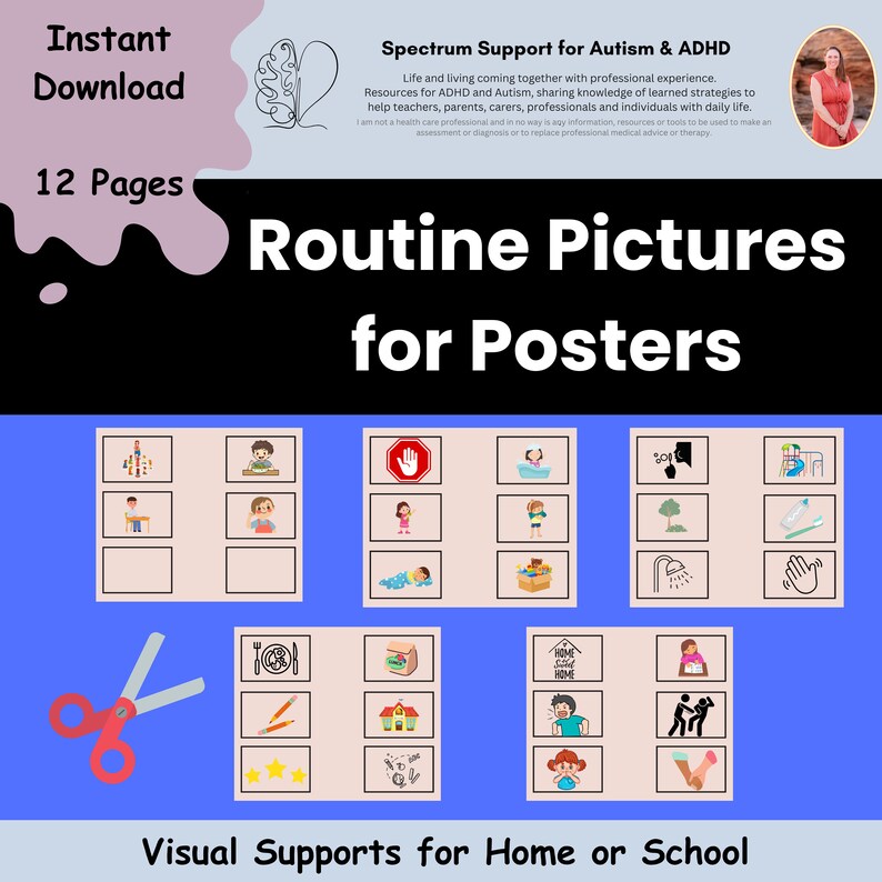 Daily Routine Visual Schedule: Autism & Emotional Support (digital ...