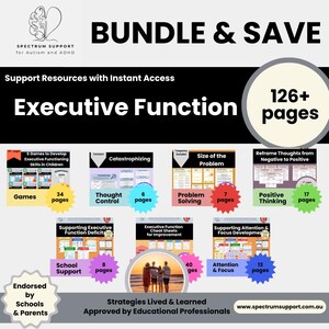 Executive Function Skills: Autism & ADHD Therapy Worksheets (Digital Download)