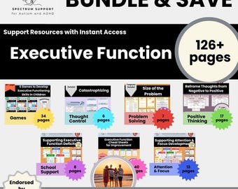 Abilità delle funzioni esecutive: fogli di lavoro per la terapia dell'autismo e dell'ADHD (download digitale)