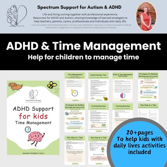 ADHD Kids Workbook: Time Management & Daily Life Skills (PDF Download)