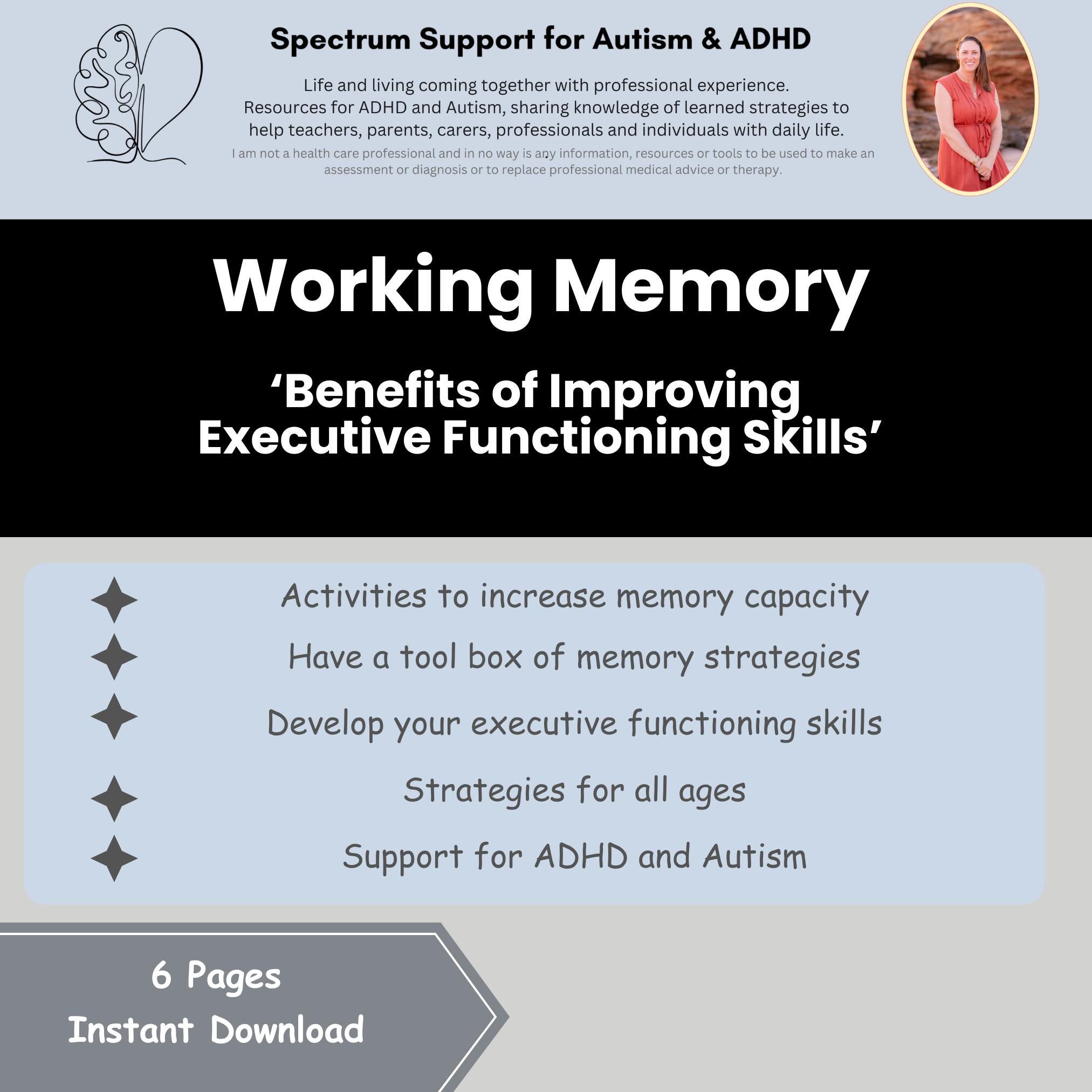 Executive Functioning & Working Memory Activities: ADHD, Autism Support ...