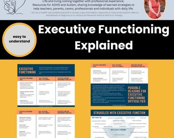 Executive Functioning Guide: Autism ADHD Therapist Resource (PDF Downloadable Handout