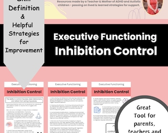 Executive Functioning Inhibition Control Strategies (Digital Download)
