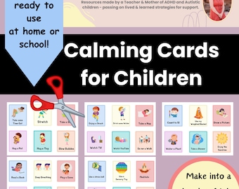 Tarjetas relajantes imprimibles para niños: Actividad de meditación de atención plena (Descarga digital)