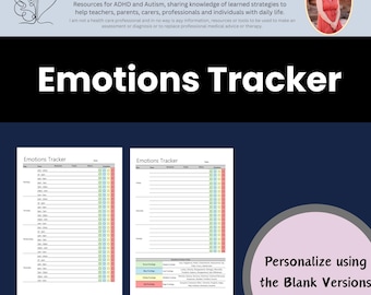 Feelings Wheel Chart: Emotional Support, ADHD & Autism Spectrum (PDF ...
