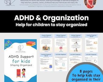ADHD Support Workbook for Children: Organization & Life Skills (PDF)