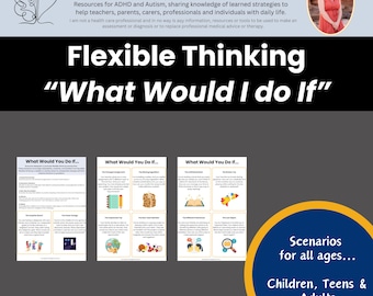 Cartes de jeu de rôle Flexible Thinking : outils d'orthophonie (téléchargement numérique)