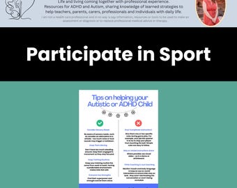 Autism and ADHD Sport Guide: Tips for Parents and Teachers (Digital Download)