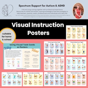 Kaarten met dagelijkse routine Stap voor stap visuals Life Coaching ESL-poster voor ESL-leraar Instructie kinderopvang poster