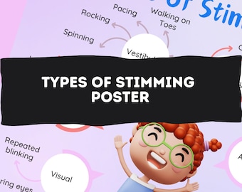 Tipos de pôster de estímulo: regulação emocional, TDAH, autismo (download instantâneo)