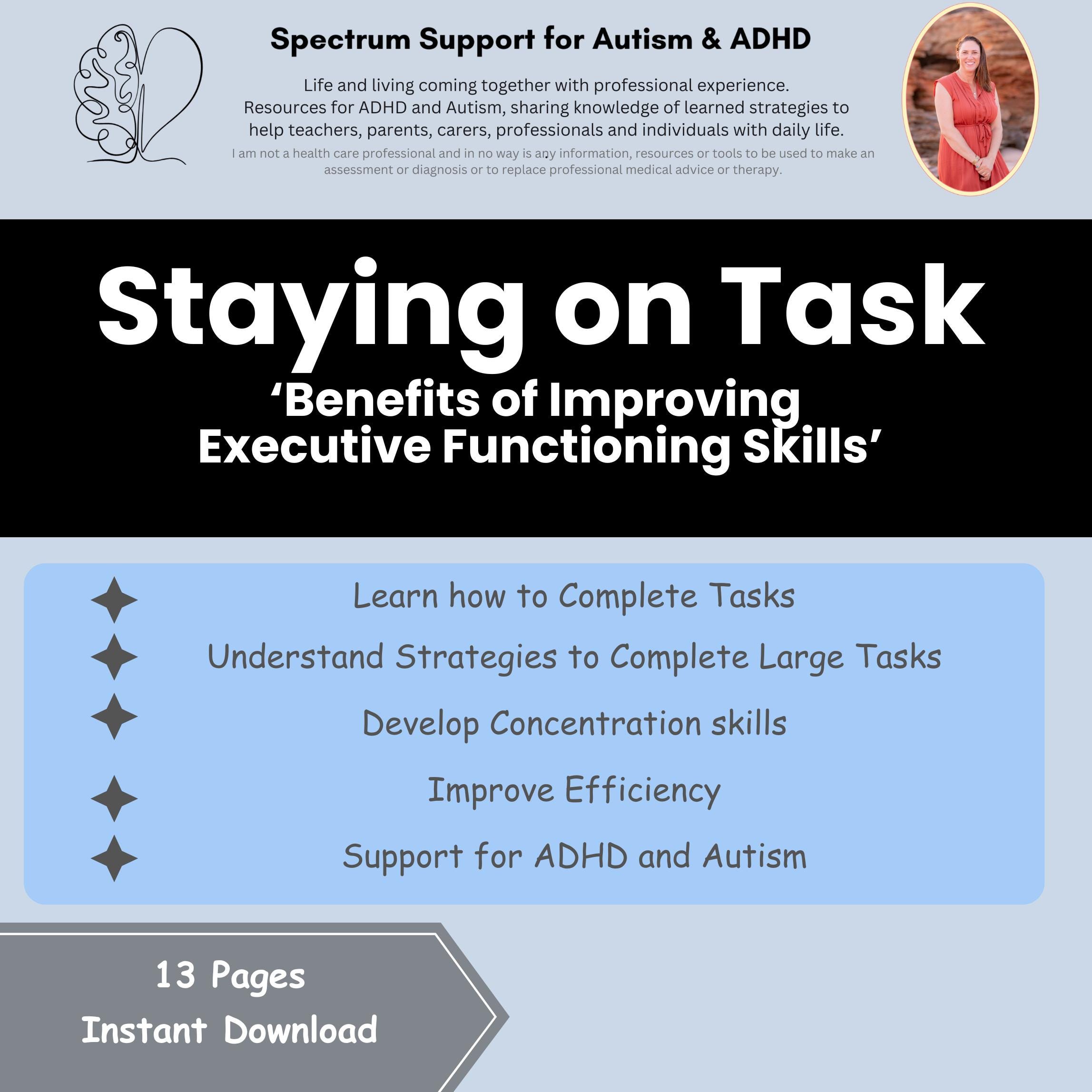 ADHD Autism Task Completion Guide: Executive Functioning Support ...