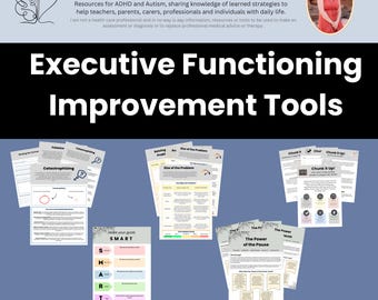 Executive Function Therapy Worksheets: ADHD & Autism Support (Digital Download)
