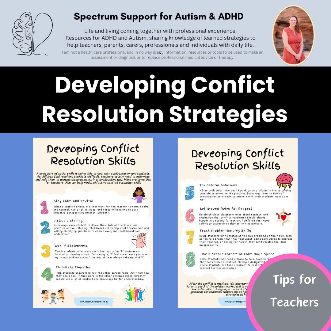 Conflict Resolution Friendship Development Social Skills Support Autism ...