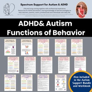 Può includere: Una risorsa stampabile per comprendere le funzioni del comportamento nell'autismo e nell'ADHD. La risorsa include una varietà di grafici e diagrammi, nonché un riepilogo dei concetti chiave. La risorsa è anche disponibile come parte di un pacchetto più ampio.