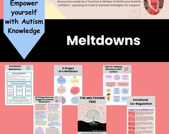 Pôster sobre habilidades de enfrentamento para crises de autismo e TDAH: ferramentas de regulação emocional (download digital)