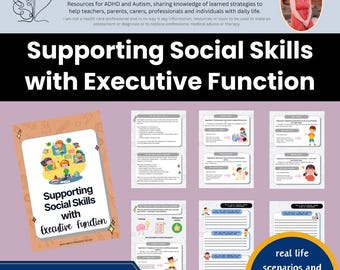 Sociale vaardigheden Activiteiten ter ondersteuning van de uitvoerende functie: autisme, ADHD in de klas (downloadbare pdf-werkbladen)