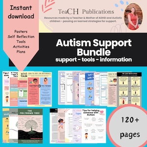 Hulpkaarten autismetherapie, non-verbale hulpmiddelen, autisten, communicatiekaarten, ADHD-ondersteuning werkblad therapie voor kinderen en volwassenen