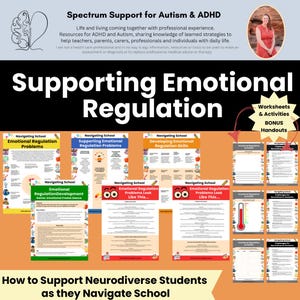 Ressources pédagogiques inclusives Guide de l'école à la maison Régulation des émotions Soutien aux personnes autistes TDAH Outil d'apaisement pour les enfants Gestion des émotions et de l'humeur