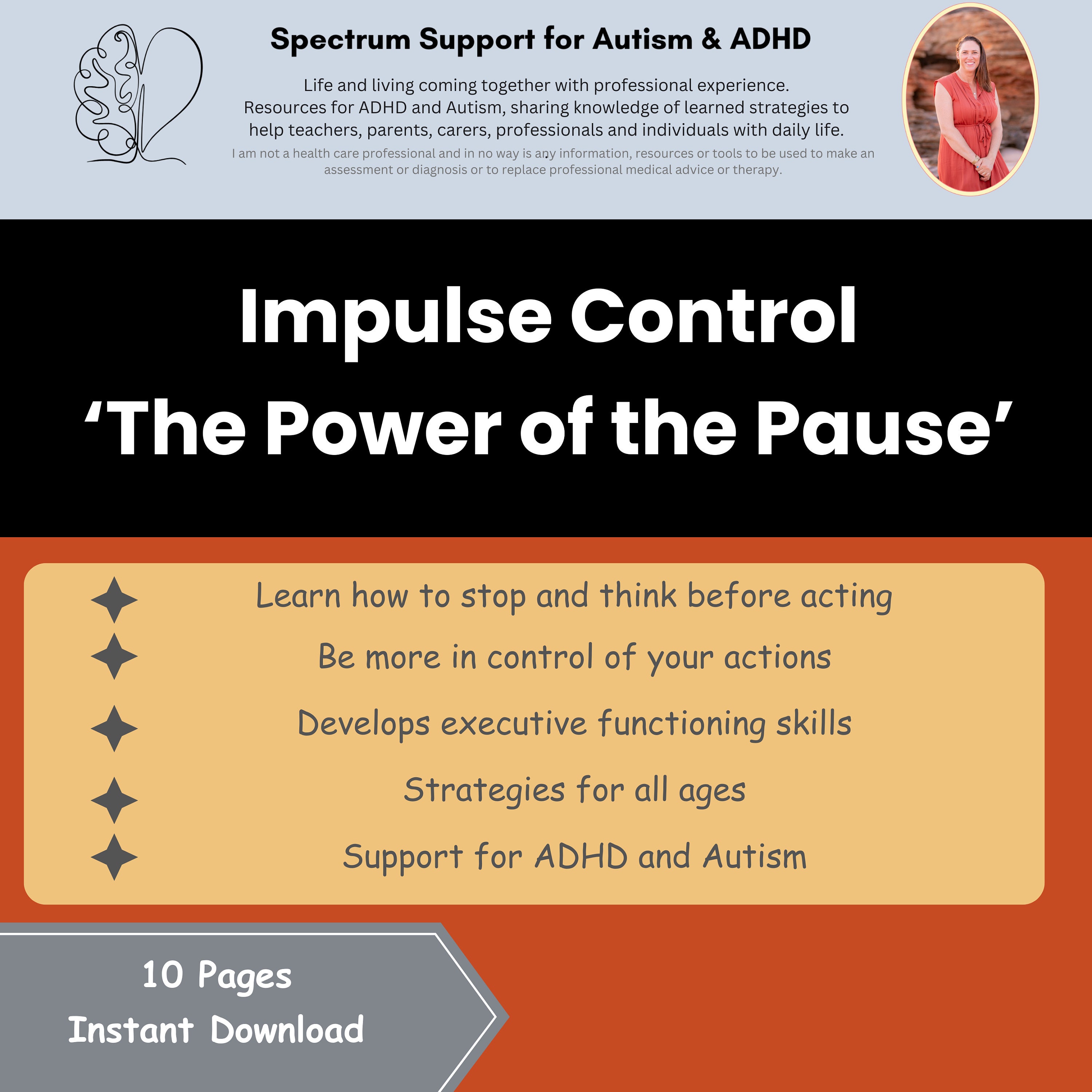 Adhd Impulsivity Support.pdf Impulse Control Worksheets: Adult ADHD & Autism Support (digital ...