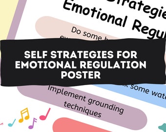 Calm Down Strategies Poster: Emotional Regulation, Autism, ADHD (Digital Download)