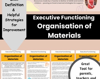 Executive Functioning: Organisation of Materials - ADHD & Autism Strategies (Digital Download)