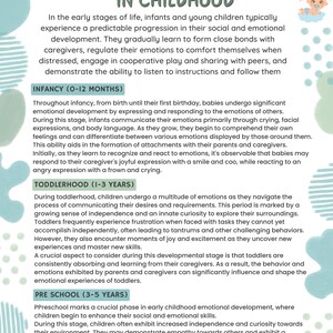 Child Emotional Development Stages: Parent Support Handout (digital ...