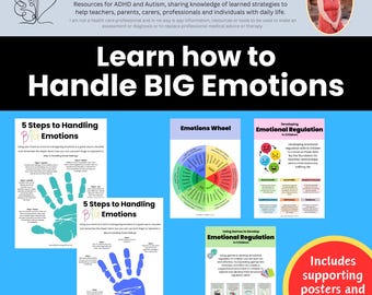 Suporte para Grandes Emoções com Autismo, TDAH: Ferramentas de Enfrentamento e Roda dos Sentimentos (Download Digital)