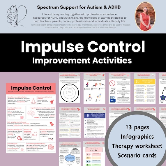 Impulse Control Activities: ADHD, Autism, Executive Functioning (Digital Download)