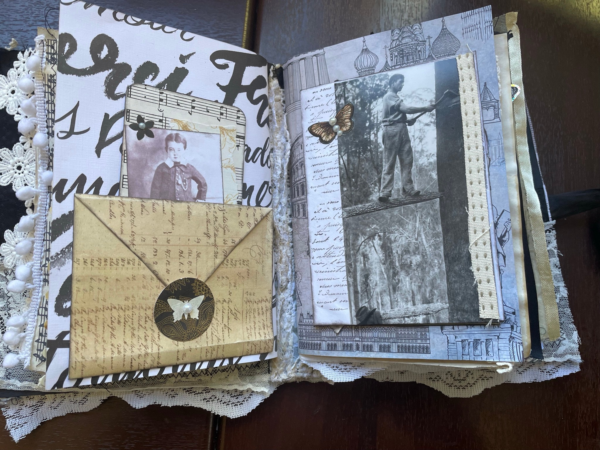 Black and White Junk Journal - Etsy