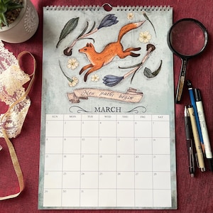 Calendrier Mural 2026 – 12 Mois 27x21 Cm – Illustrations Animaux – Fabriqué En France, Certification PEFC - 11