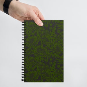 Orientalische Mohnblumen im Dunkeln Spiralblock | Bullet Journal | Dot-Grid-Seiten | Original Kunst | Maximalistischer Stil