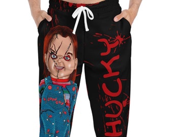 Unisex Chucky-Inspired Horror Joggers - Comfortable Sweatpants for Horror Enthusiasts