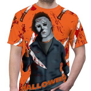 Silent Terror: Unveil the Midnight Slasher&#39;s Menacing Halloween Tee - Perfect for Adding a Dash of Fear to Your Spooky Wardrobe this October