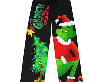 Christmas Grinch Men's Pajama Pants – Embrace the Holiday Spirit