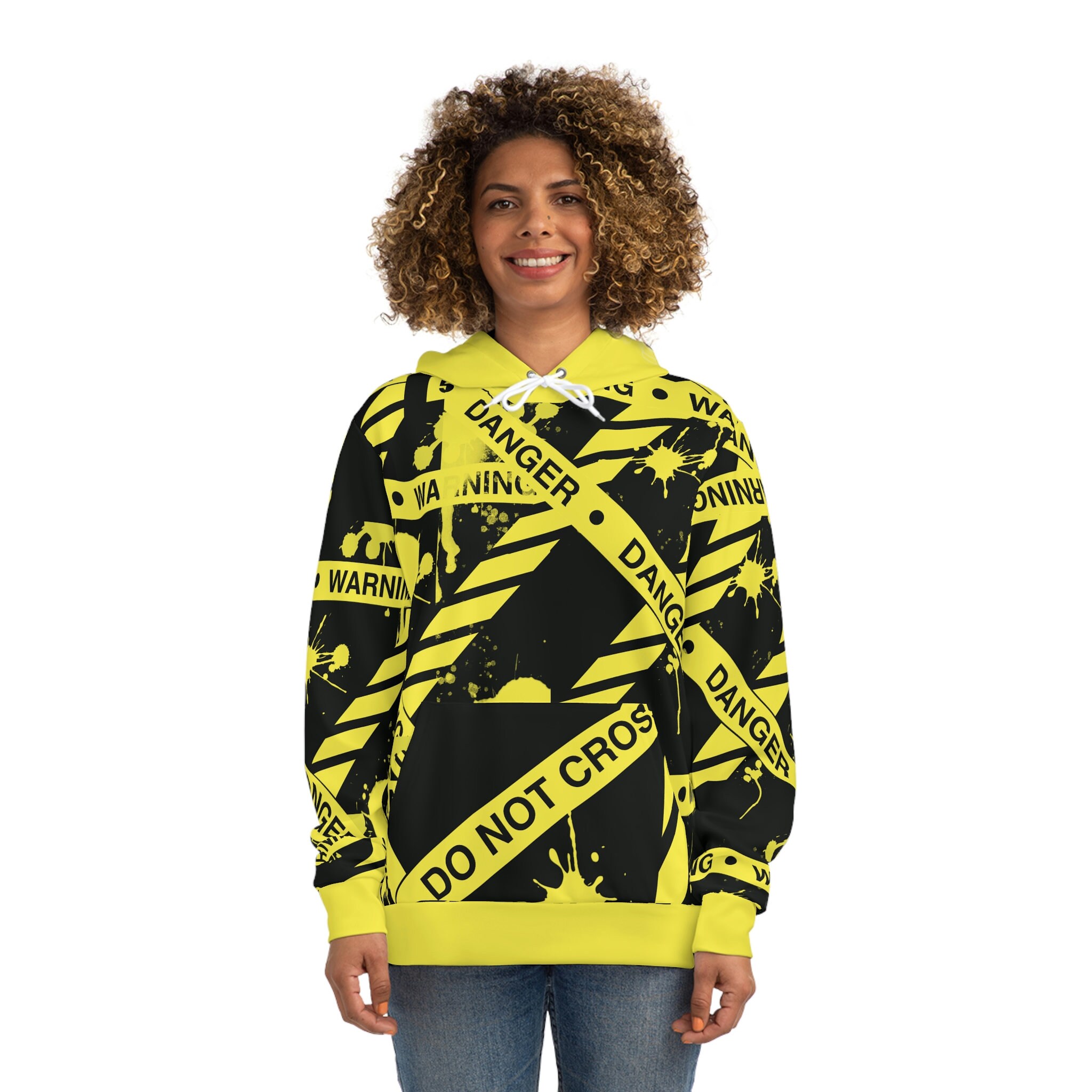Caution Zone, Unique Caution Tape Hoodie for Men and Women