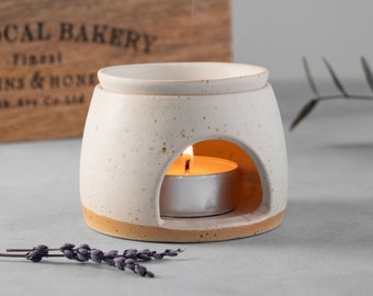 Ceramic Essential Oil Burner | Stoneware Wax Melt Burner | Oil Warmer