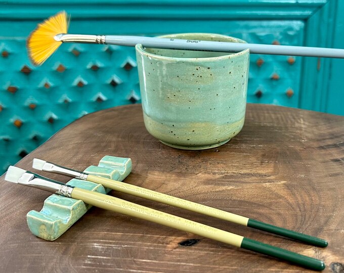Paint Water Brush Cup Brush Pot Brush Rest Watercolor Watercolour Gift for Artist CUP Etsy