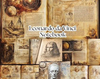 Cuaderno de notas de Leonardo da Vinci, Diario basura de Leonardo da Vinci, Cuaderno de bocetos, Euphemera, Renacimiento, Diario artístico de Da Vinci, Descarga digital