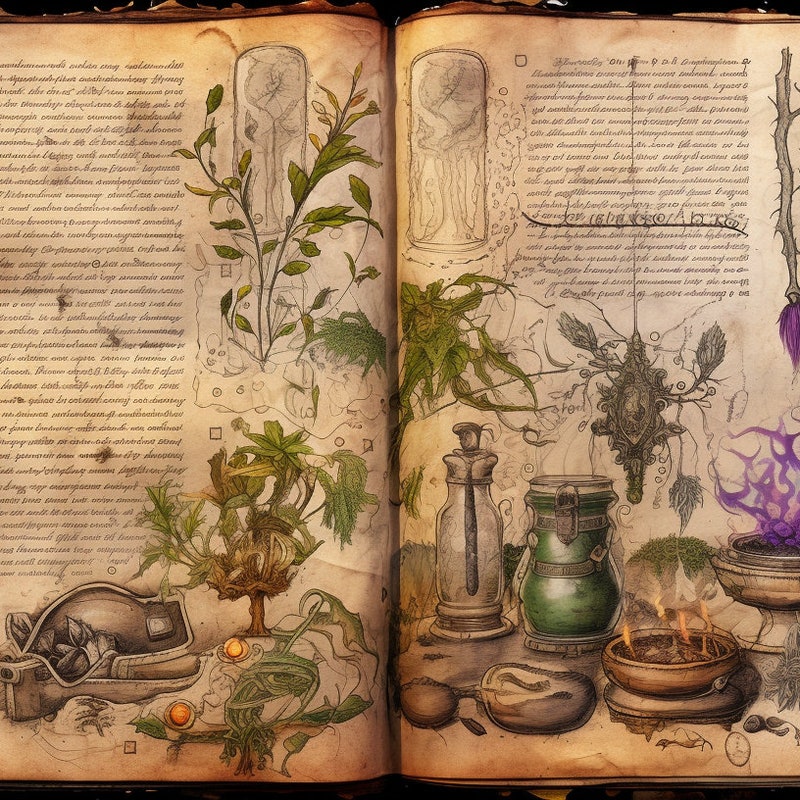 Spell Book Pages - Etsy