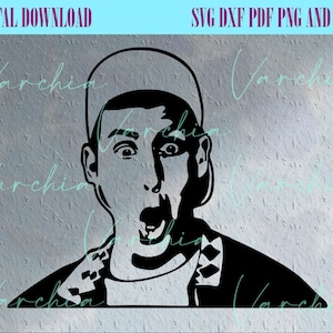 Billy Madison, Adam Sandler, Poster Download, home poster, decal, instant download, face art, silhouette, Face art, Face Vector