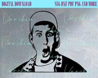 Billy Madison, Adam Sandler, Poster Download, Home Poster, Aufkleber, Sofort download, Gesicht Kunst, Silhouette, Gesicht Kunst, Gesicht Vektor