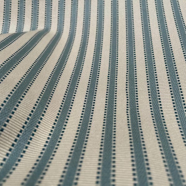 Agathe stripe in celeste by Cowtan and Tout
