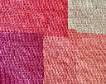 Peter Dunham coral linen Collage 1.5 YDS